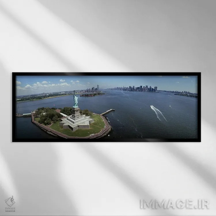 تابلو دکوراتیو Statue of Liberty, New York City, New York State, USA #… اثر پانورامیک ایمجز - نمای قابدار مشکی