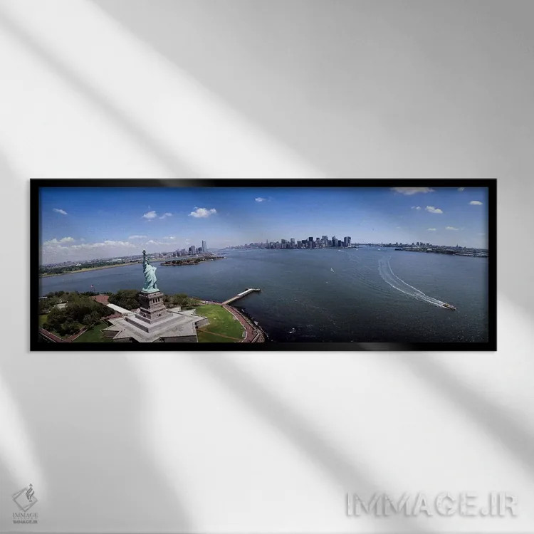تابلو دکوراتیو Statue of Liberty, New York City, New York State, USA,ن… اثر پانورامیک ایمجز - نمای قابدار مشکی