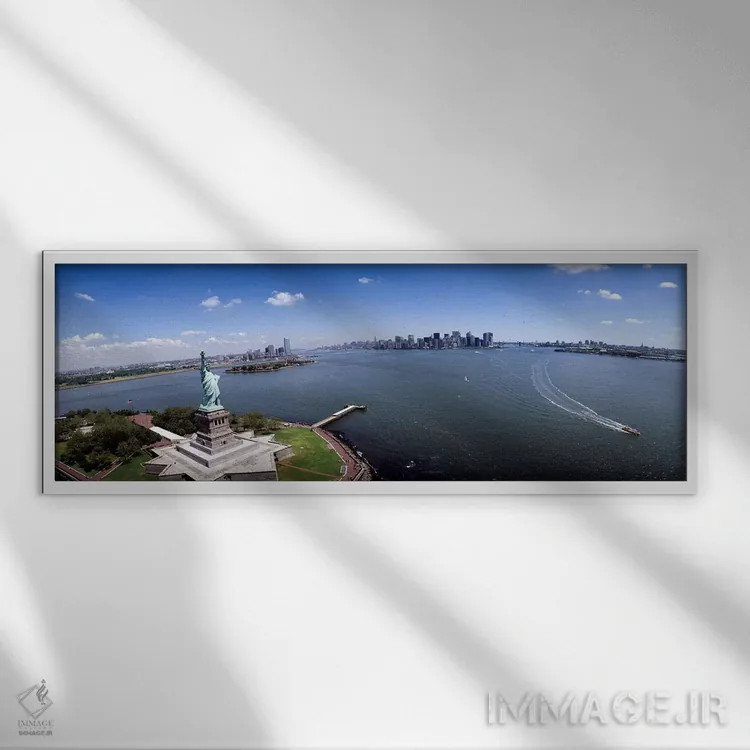 تابلو دکوراتیو Statue of Liberty, New York City, New York State, USA,ن… اثر پانورامیک ایمجز - نمای قابدار سفید