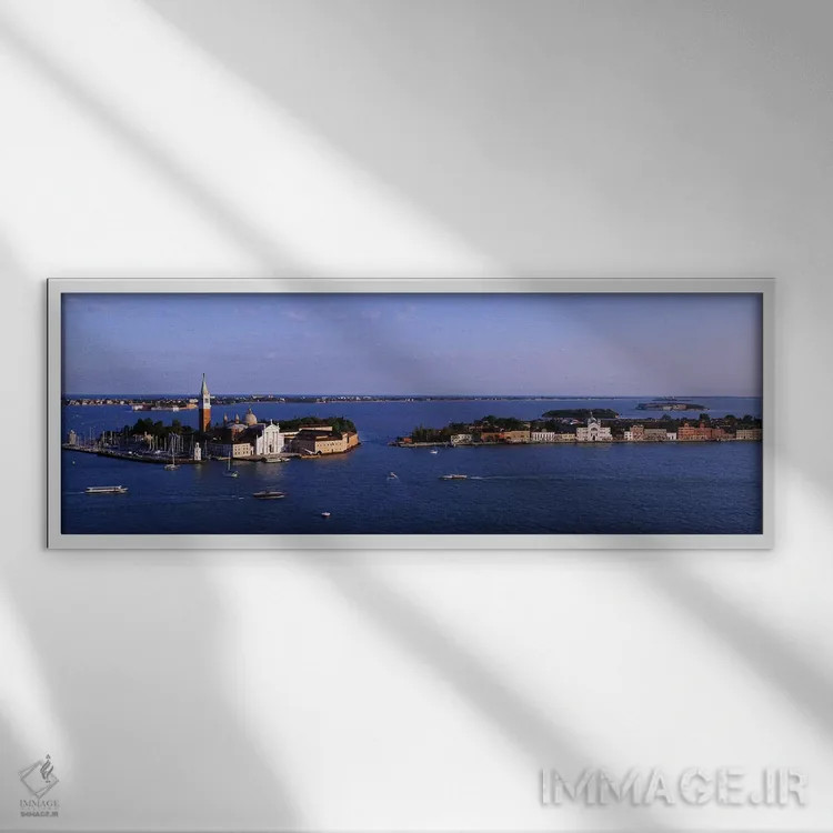 تابلو دکوراتیو San Giorgio Maggiore, Venice, Italy,نمای بالا از ساختما… اثر پانورامیک ایمجز - نمای قابدار سفید
