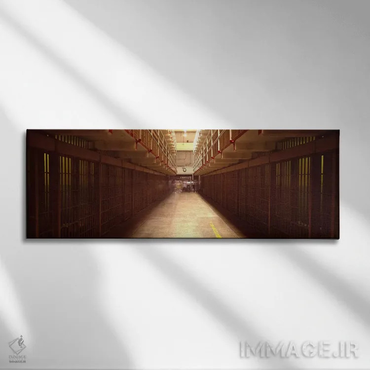 تابلو دکوراتیو Alcatraz Island, San Francisco, California, USA,بلوک سل… اثر پانورامیک ایمجز - نمای روبهرو روی دیوار