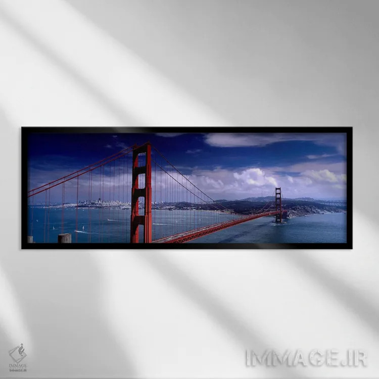 تابلو دکوراتیو Golden Gate Bridge, San Francisco, California, USA,پل ر… اثر پانورامیک ایمجز - نمای قابدار مشکی
