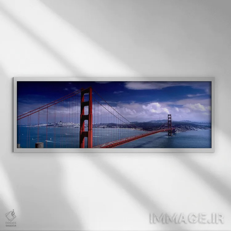 تابلو دکوراتیو Golden Gate Bridge, San Francisco, California, USA,پل ر… اثر پانورامیک ایمجز - نمای قابدار سفید