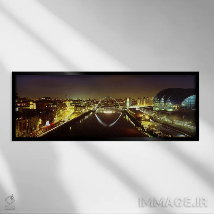تابلو دکوراتیو Gateshead Millennium Bridge, Northumberland, England, U… اثر پانورامیک ایمجز - نمای قابدار مشکی