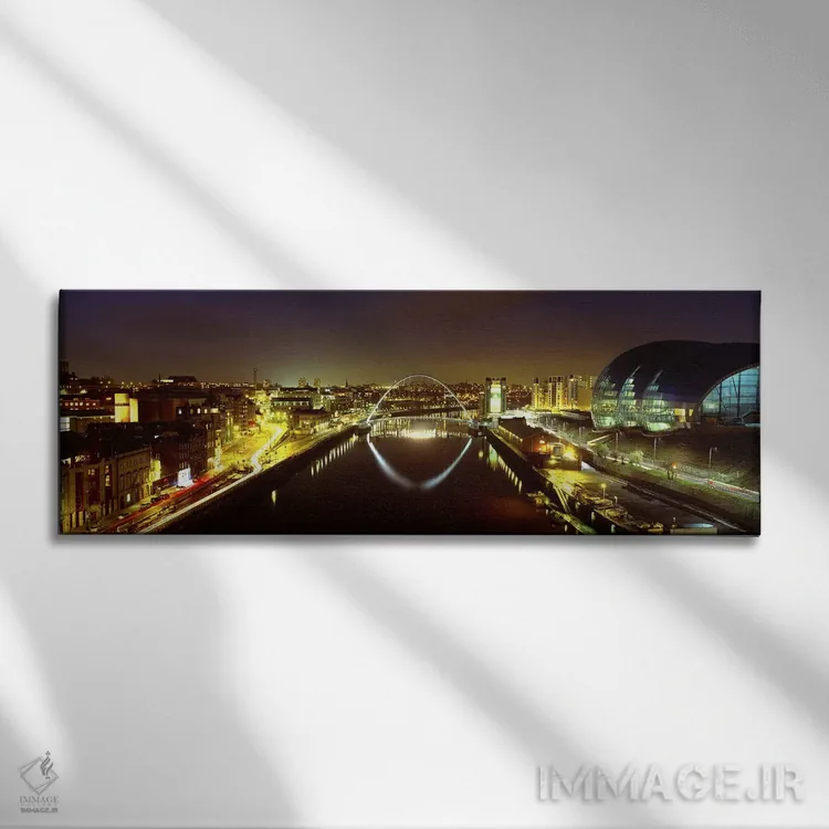 تابلو دکوراتیو Gateshead Millennium Bridge, Northumberland, England, U… اثر پانورامیک ایمجز - نمای روبهرو روی دیوار