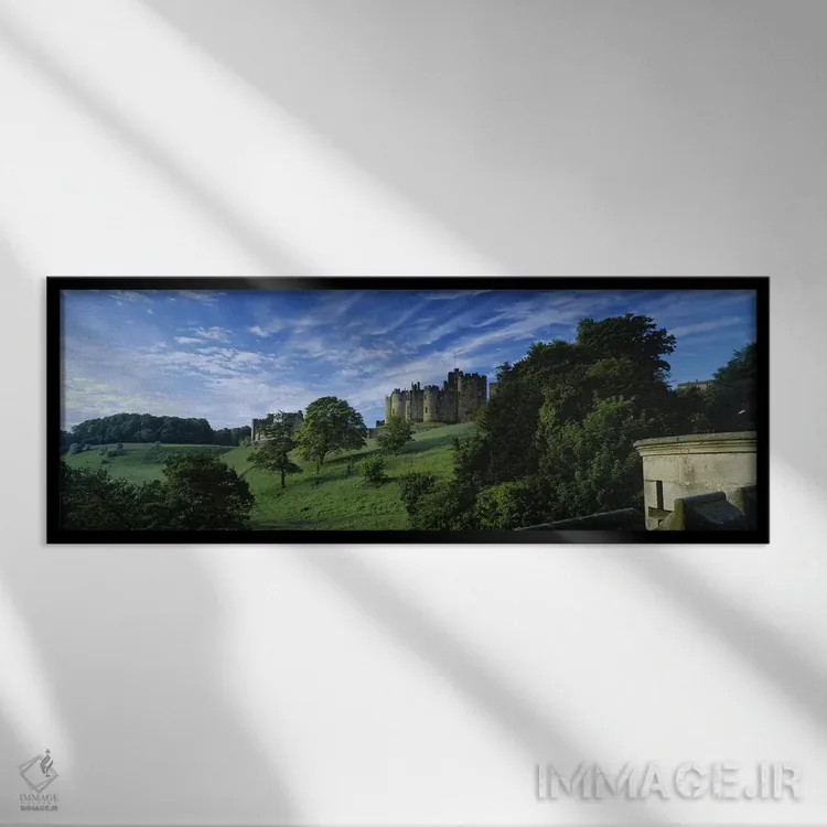 تابلو دکوراتیو Alnwick, Northumberland, England, United Kingdom,قلعه آ… اثر پانورامیک ایمجز - نمای قابدار مشکی