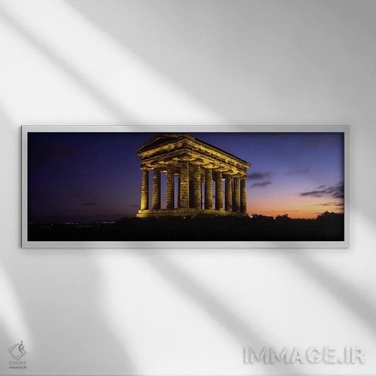 تابلو دکوراتیو Penshaw Monument, Durham, England, United Kingdom,نمای… اثر پانورامیک ایمجز - نمای قابدار سفید