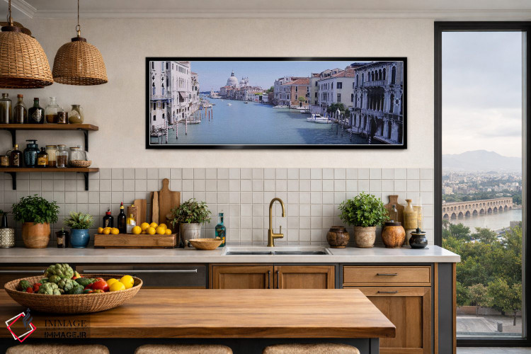 تابلو دکوراتیو Santa Maria Della Salute, Venice, Italy,ساختمان های کنا… اثر پانورامیک ایمجز - D3B