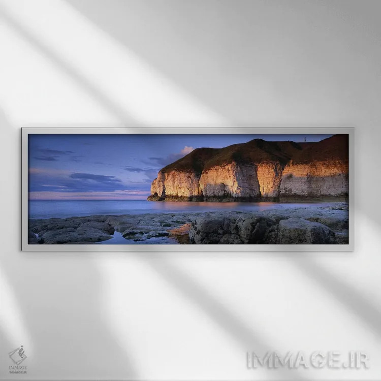 تابلو دکوراتیو Thornwick Bay, Yorkshire, England, United Kingdom,صخره… اثر پانورامیک ایمجز - نمای قابدار سفید