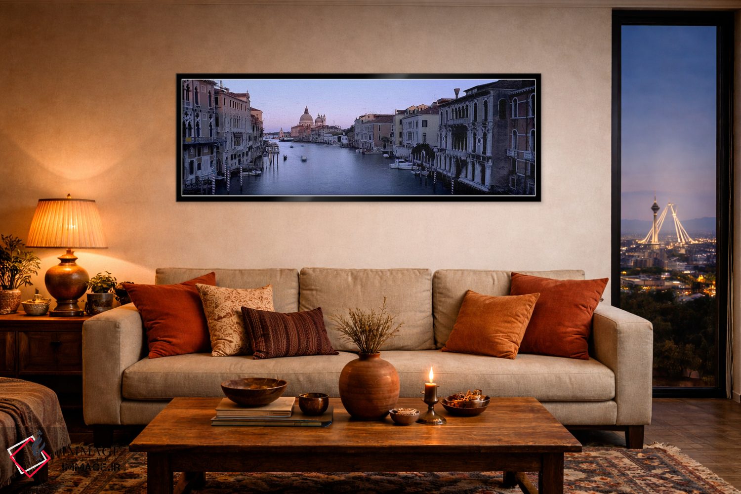 تابلو دکوراتیو Santa Maria Della Salute, Venice, Italy #2,ساختمان های… اثر پانورامیک ایمجز - D5B