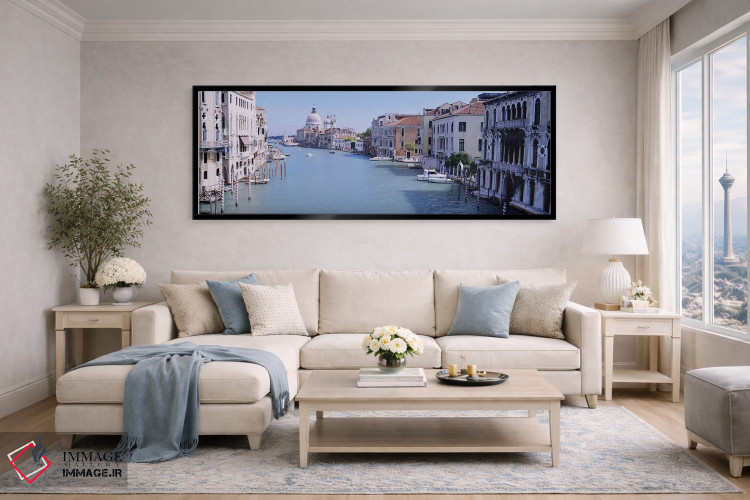 تابلو دکوراتیو Santa Maria Della Salute, Venice, Italy,ساختمان های کنا… اثر پانورامیک ایمجز - D6B