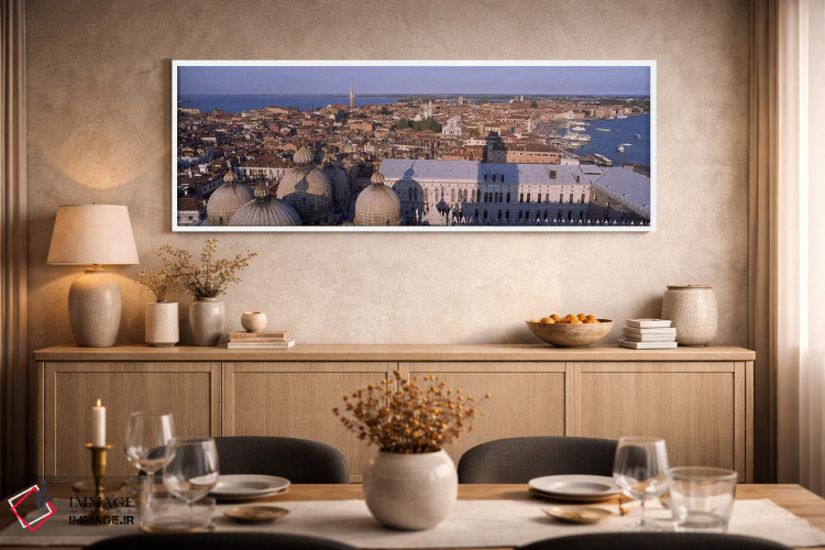 تابلو دکوراتیو Venice, Italy,نمای بالا از شهر، ونیز، ایتالیا اثر پانورامیک ایمجز - D1W