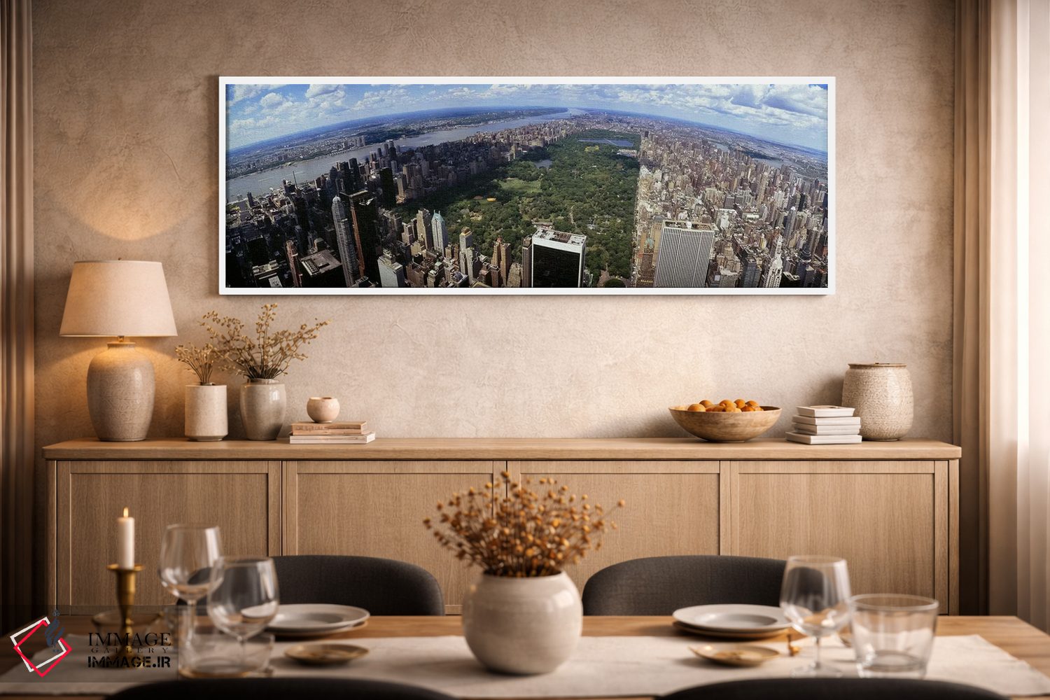 تابلو دکوراتیو Manhattan, New York City, New York State, USA,نمای هوای… اثر پانورامیک ایمجز - D2W