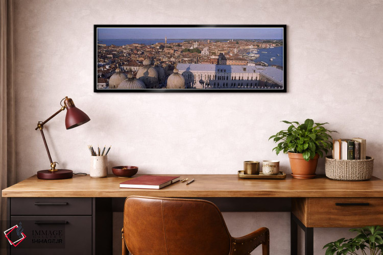 تابلو دکوراتیو Venice, Italy,نمای بالا از شهر، ونیز، ایتالیا اثر پانورامیک ایمجز - D3B