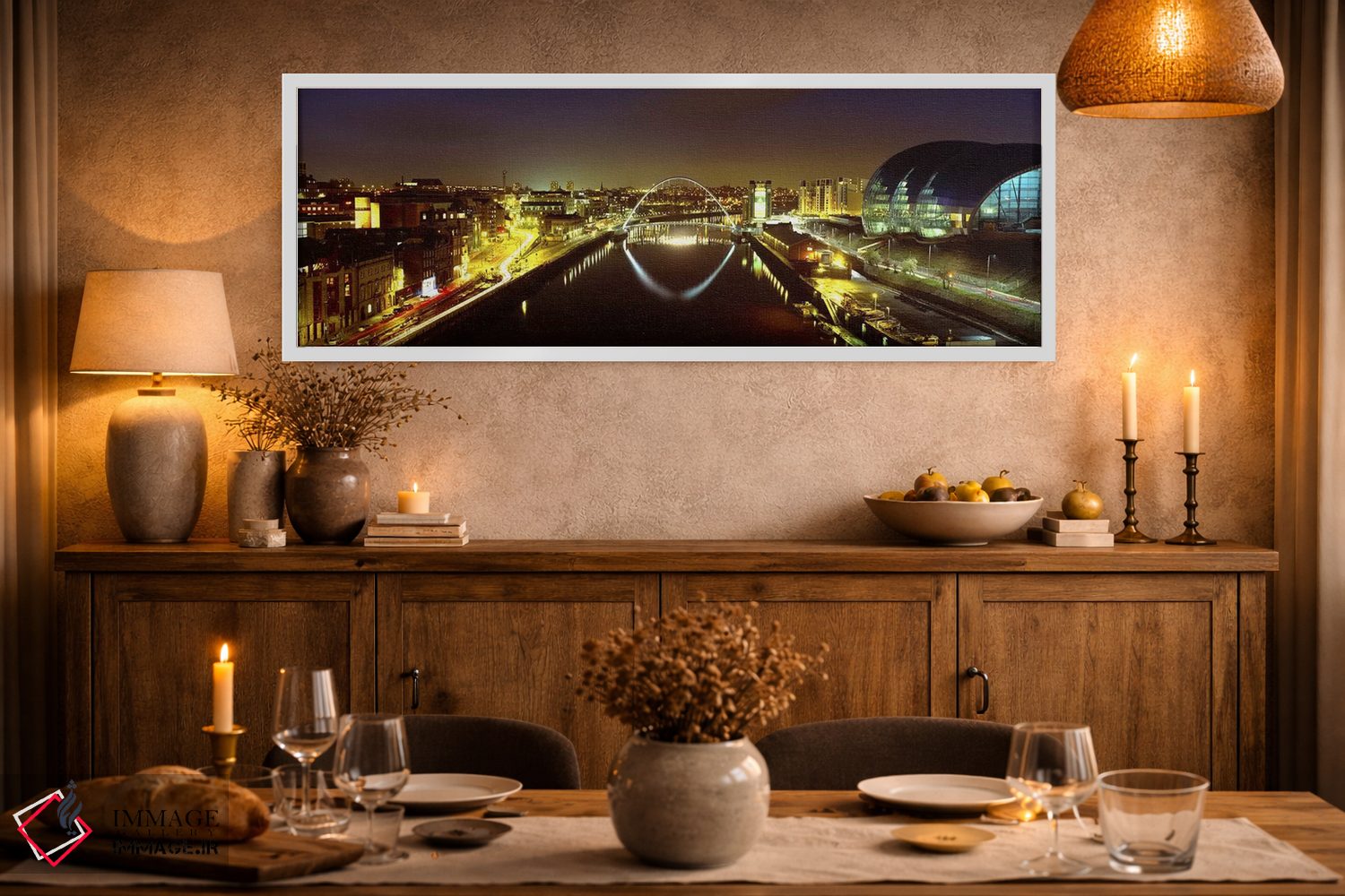 تابلو دکوراتیو Gateshead Millennium Bridge, Northumberland, England, U… اثر پانورامیک ایمجز - D1W