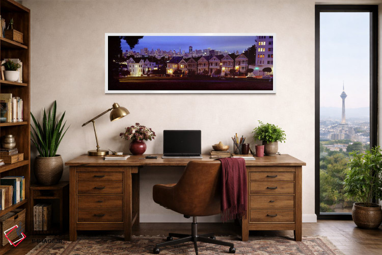 تابلو دکوراتیو Alamo Square, San Francisco, California, USA,ساختمان ها… اثر پانورامیک ایمجز - D1W