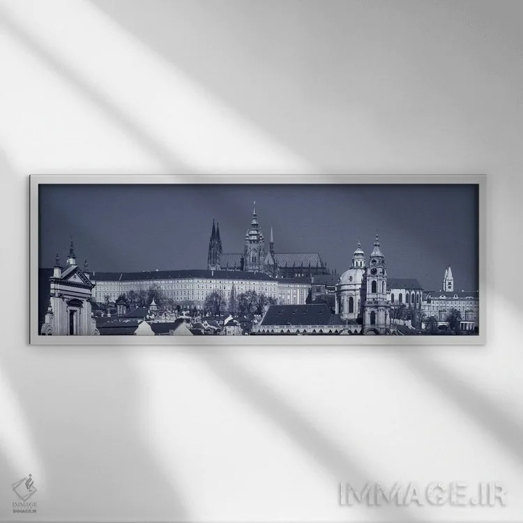 تابلو دکوراتیو Hradcany Castle, St. Nicholas Church, Prague, Czech Rep… اثر پانورامیک ایمجز - نمای قابدار سفید
