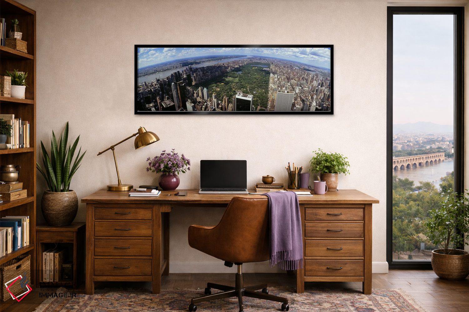 تابلو دکوراتیو Manhattan, New York City, New York State, USA,نمای هوای… اثر پانورامیک ایمجز - D3B