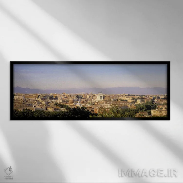 تابلو دکوراتیو Rome, Lazio, Italy,نمای بالا، رم، لاتزیو، ایتالیا اثر پانورامیک ایمجز - نمای قابدار مشکی