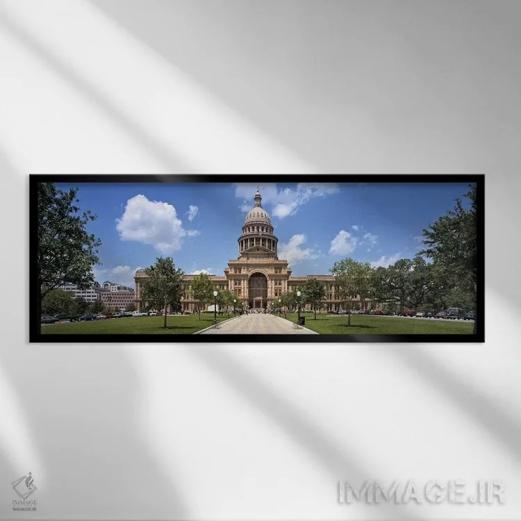 تابلو دکوراتیو Texas State Capitol, Austin, Texas, USA,نمای بیرونی ساخ… اثر پانورامیک ایمجز - نمای قابدار مشکی