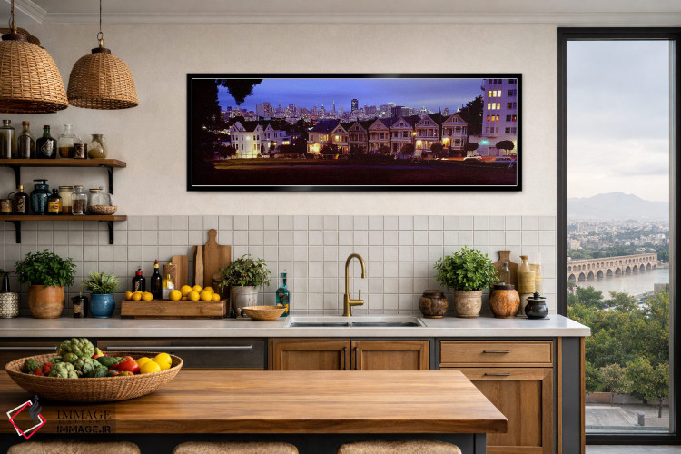 تابلو دکوراتیو Alamo Square, San Francisco, California, USA,ساختمان ها… اثر پانورامیک ایمجز - D3B