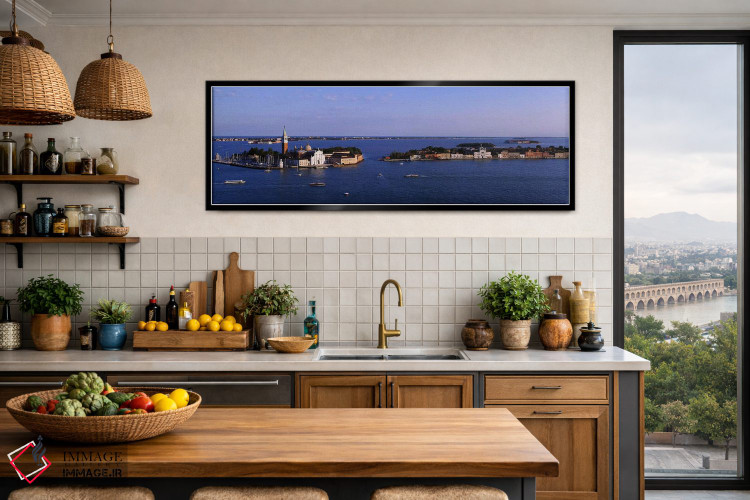 تابلو دکوراتیو San Giorgio Maggiore, Venice, Italy,نمای بالا از ساختما… اثر پانورامیک ایمجز - D4B