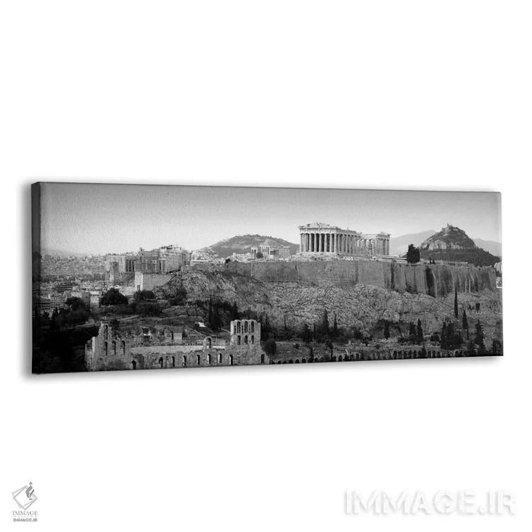 تابلو دکوراتیو Athens, Greece,آکروپولیس به صورت سیاه و سفید، آتن، یونا… اثر پانورامیک ایمجز - نمای پرسپکتیو محصول