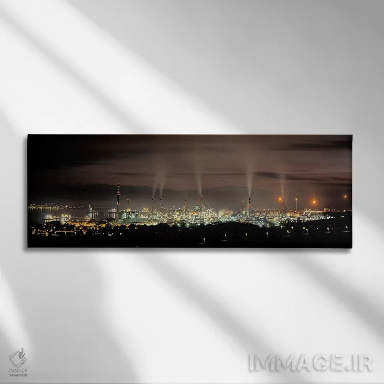 تابلو دکوراتیو San Roque, Cadiz, Andalusia, Spain,پالایشگاه جبل الطارق… اثر پانورامیک ایمجز - نمای روبهرو روی دیوار