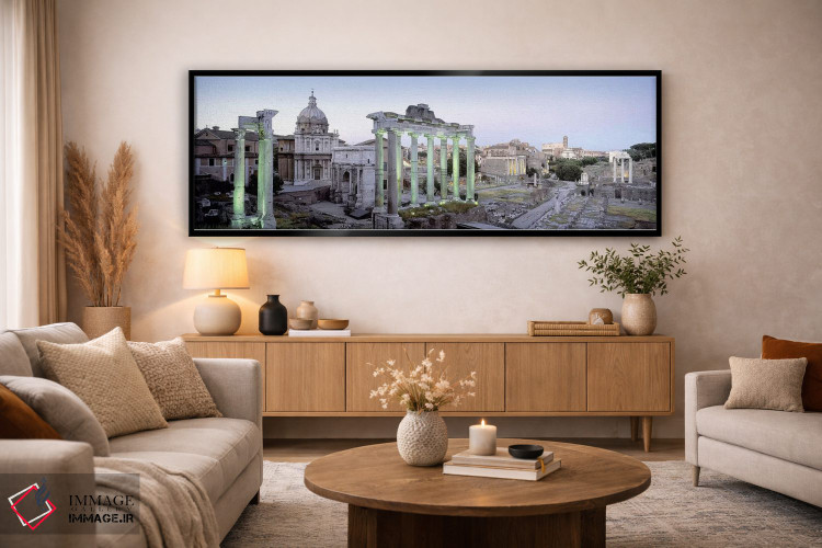 تابلو دکوراتیو Rome, Italy,ویرانه های بنای قدیمی، رم، ایتالیا اثر پانورامیک ایمجز - D5B