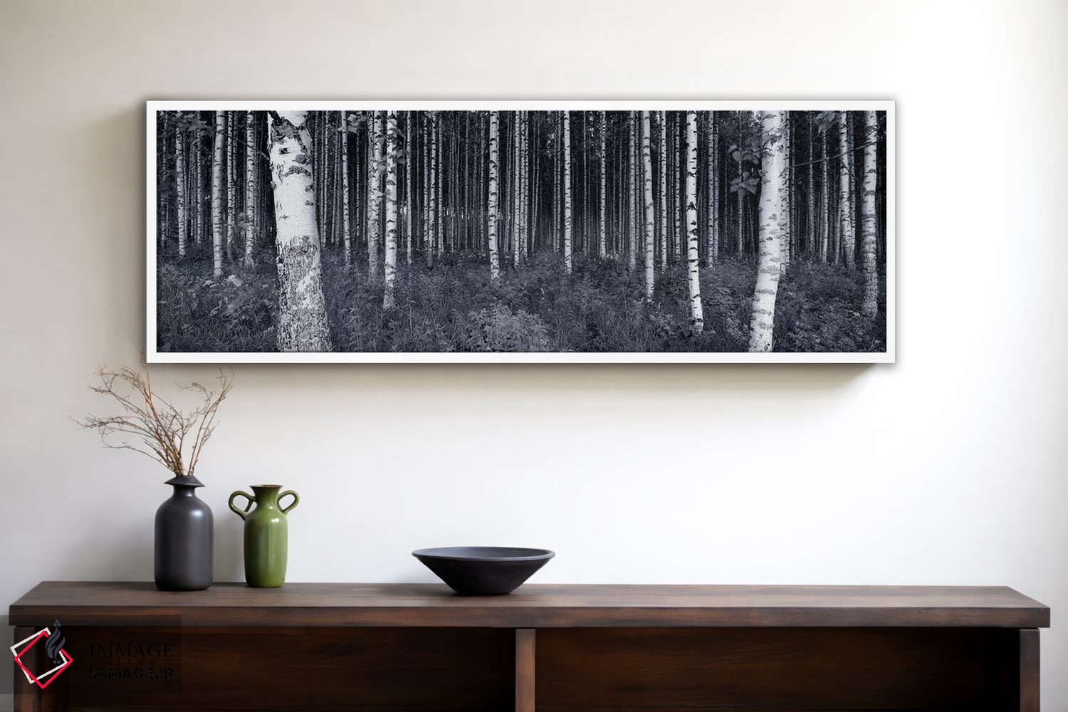 تابلو دکوراتیو Finland,درختان توس در جنگل، فنلاند اثر پانورامیک ایمجز - D1W