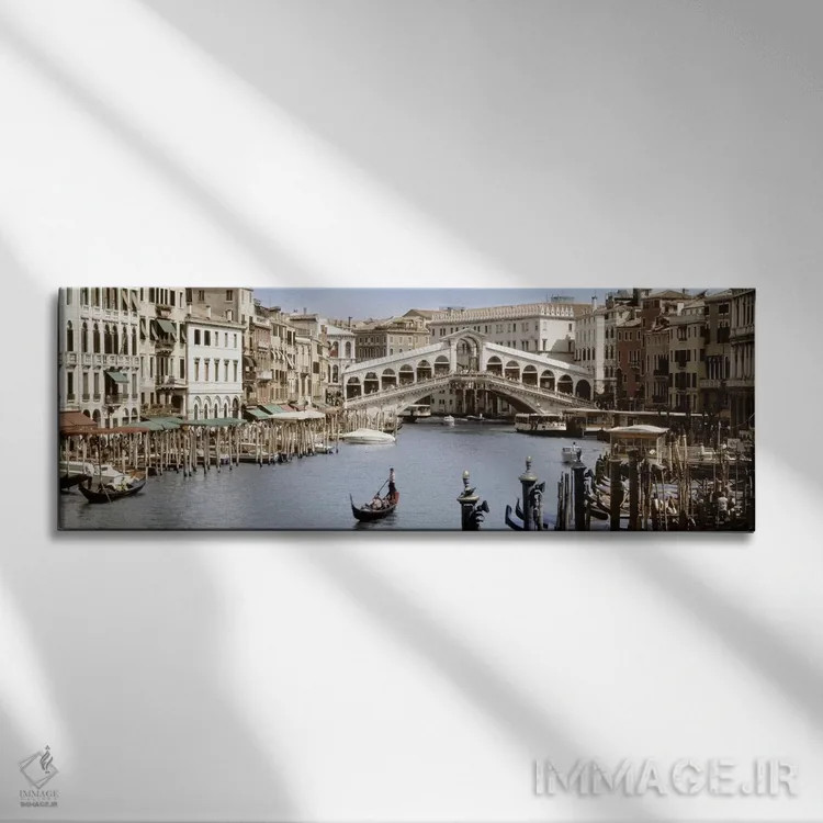 تابلو دکوراتیو Venice, Veneto, Italy,پل ریالتو، ونیز، ونتو، ایتالیا اثر پانورامیک ایمجز - نمای روبهرو روی دیوار