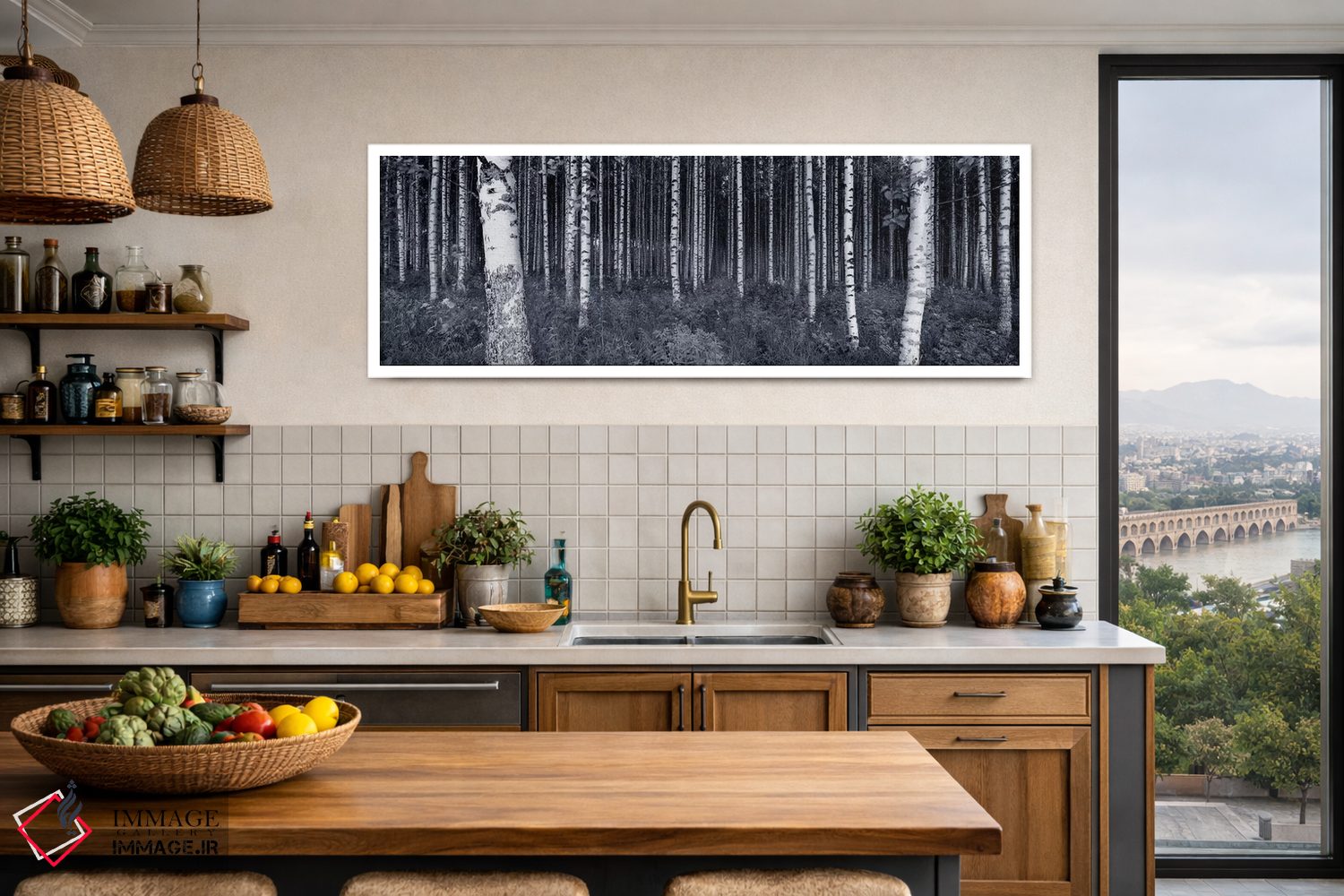 تابلو دکوراتیو Finland,درختان توس در جنگل، فنلاند اثر پانورامیک ایمجز - D2W