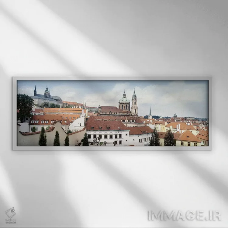 تابلو دکوراتیو St. Nicholas Church, Mala Strana, Prague, Czech Republi… اثر پانورامیک ایمجز - نمای قابدار سفید