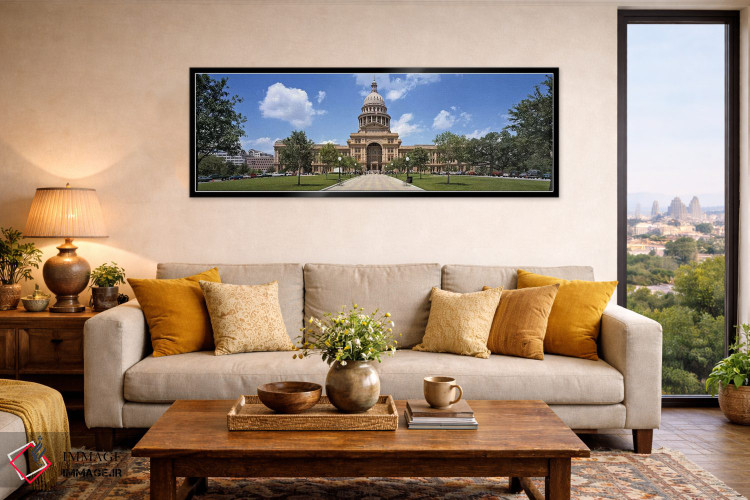 تابلو دکوراتیو Texas State Capitol, Austin, Texas, USA,نمای بیرونی ساخ… اثر پانورامیک ایمجز - D6B