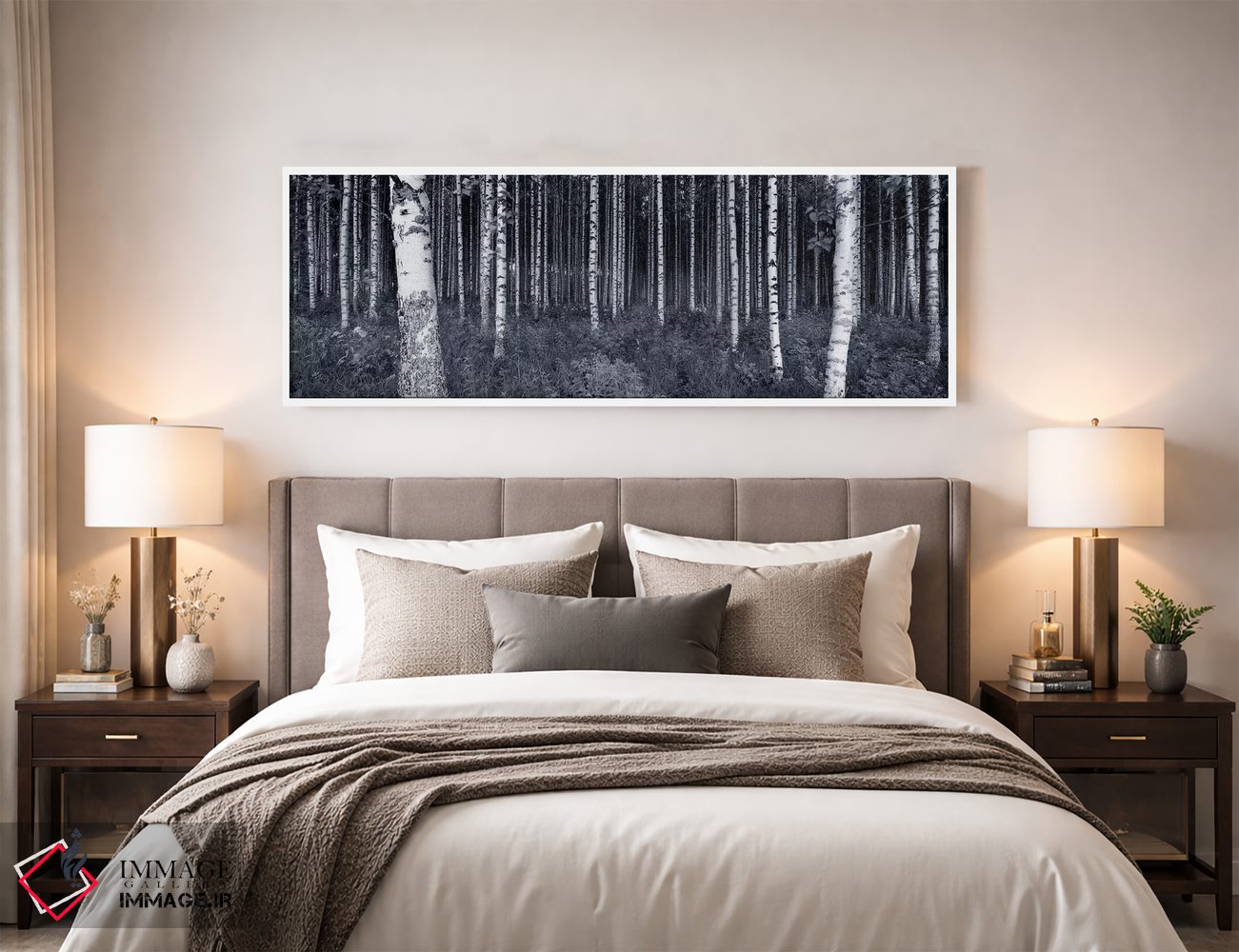 تابلو دکوراتیو Finland,درختان توس در جنگل، فنلاند اثر پانورامیک ایمجز - D5W