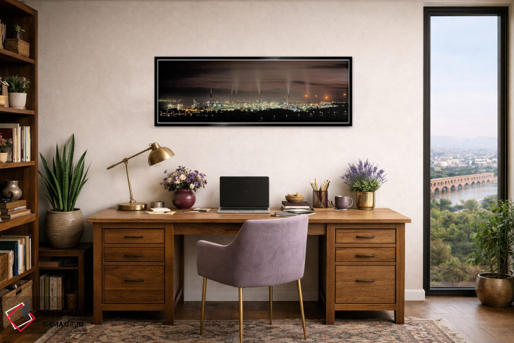 تابلو دکوراتیو San Roque, Cadiz, Andalusia, Spain,پالایشگاه جبل الطارق… اثر پانورامیک ایمجز - D2B