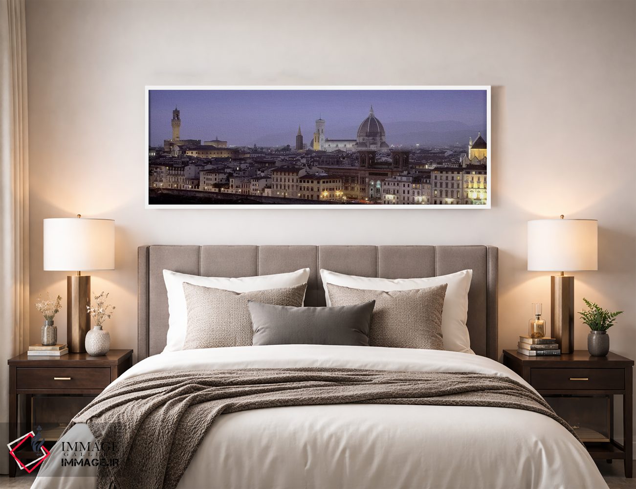 تابلو دکوراتیو Florence, Tuscany, Italy,مرکز تاریخی در غروب، فلورانس… اثر پانورامیک ایمجز - D3W