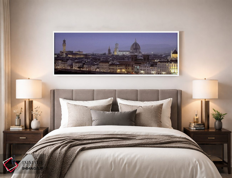 تابلو دکوراتیو Florence, Tuscany, Italy,مرکز تاریخی در غروب، فلورانس… اثر پانورامیک ایمجز - D3W