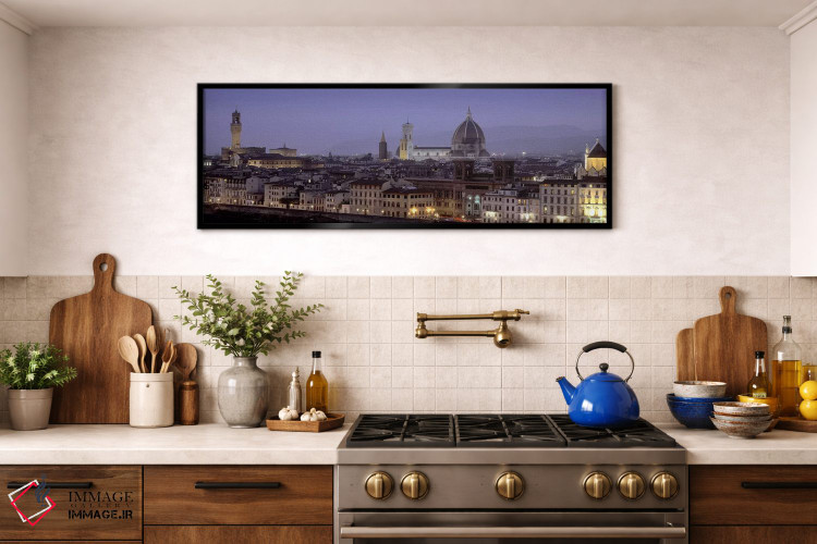 تابلو دکوراتیو Florence, Tuscany, Italy,مرکز تاریخی در غروب، فلورانس… اثر پانورامیک ایمجز - D2B