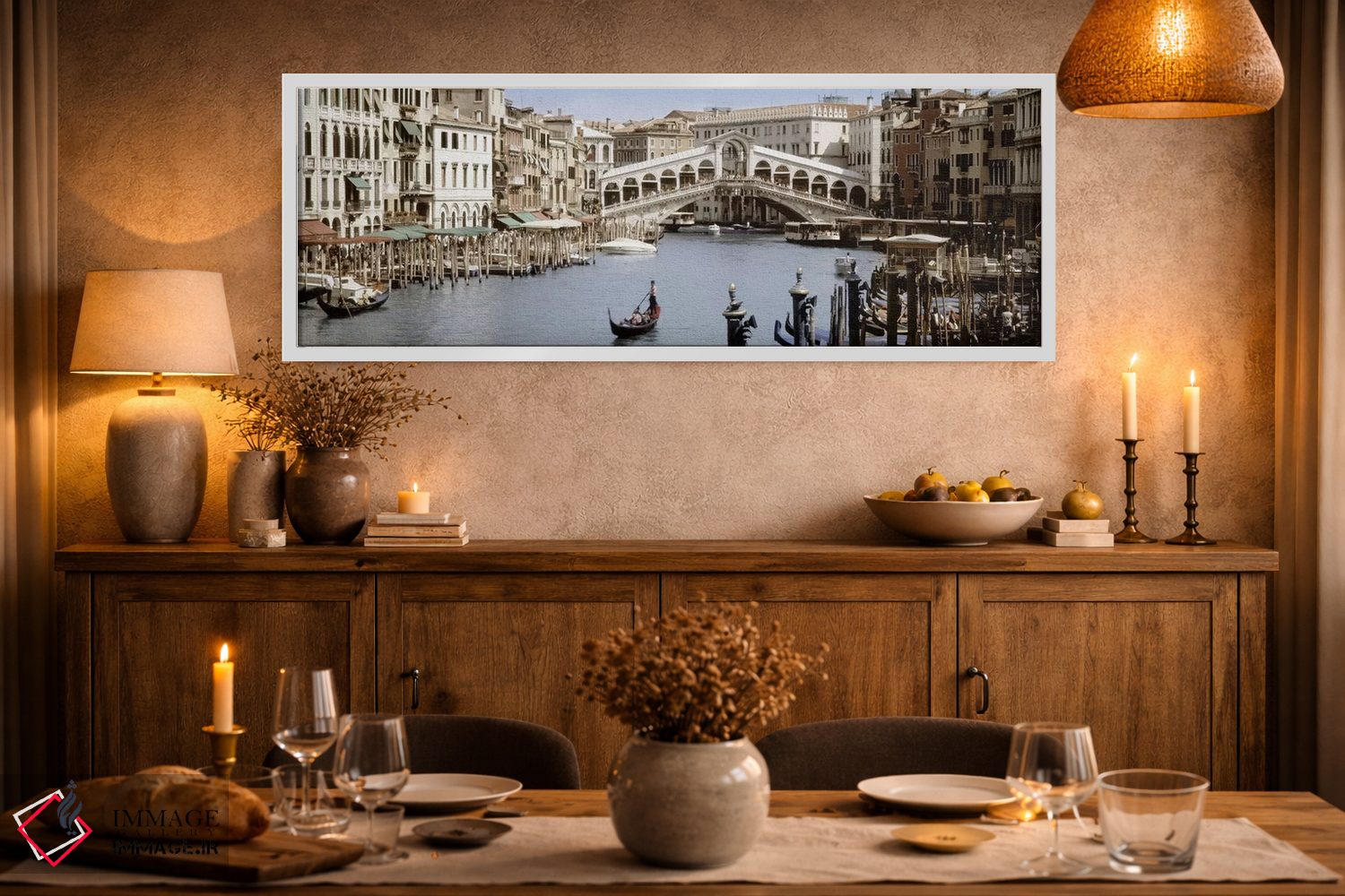 تابلو دکوراتیو Venice, Veneto, Italy,پل ریالتو، ونیز، ونتو، ایتالیا اثر پانورامیک ایمجز - D1W