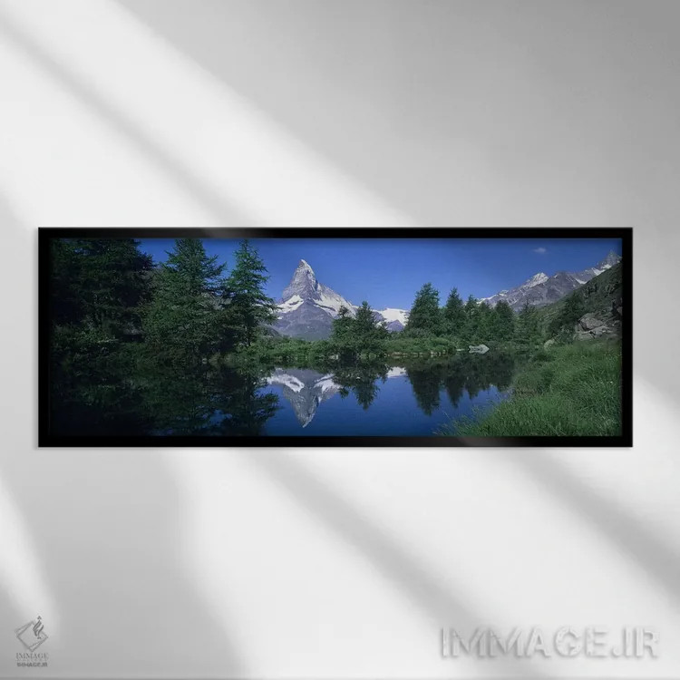 تابلو دکوراتیو Pennine Alps, Switzerland,قله ماترهورن پوشیده از برف و… اثر پانورامیک ایمجز - نمای قابدار مشکی