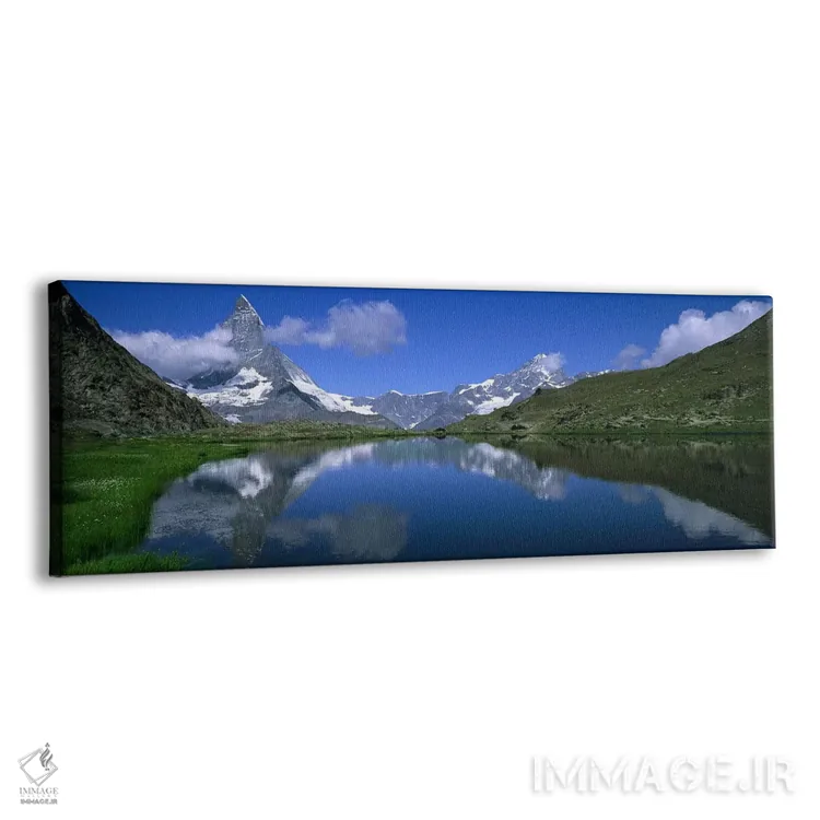 تابلو دکوراتیو Pennine Alps, Switzerland,ماترهورن برفی و انعکاس آن در… اثر پانورامیک ایمجز - نمای پرسپکتیو محصول