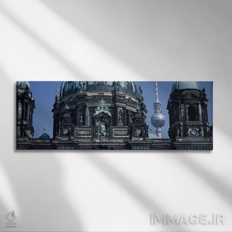 تابلو دکوراتیو Berliner Dom, with Television Tower in distance, Berlin… اثر پانورامیک ایمجز - نمای روبهرو روی دیوار