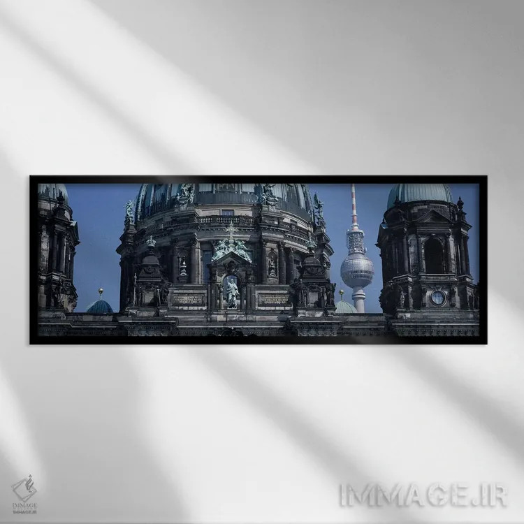 تابلو دکوراتیو Berliner Dom, with Television Tower in distance, Berlin… اثر پانورامیک ایمجز - نمای قابدار مشکی