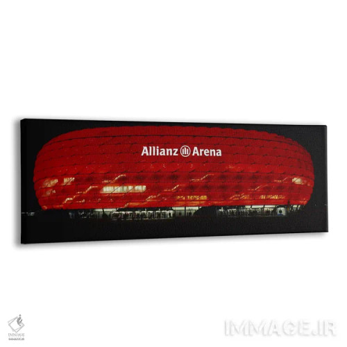 تابلو دکوراتیو Allianz Arena, Munich, Germany,ورزشگاه فوتبال روشن در ش… اثر پانورامیک ایمجز - نمای پرسپکتیو محصول
