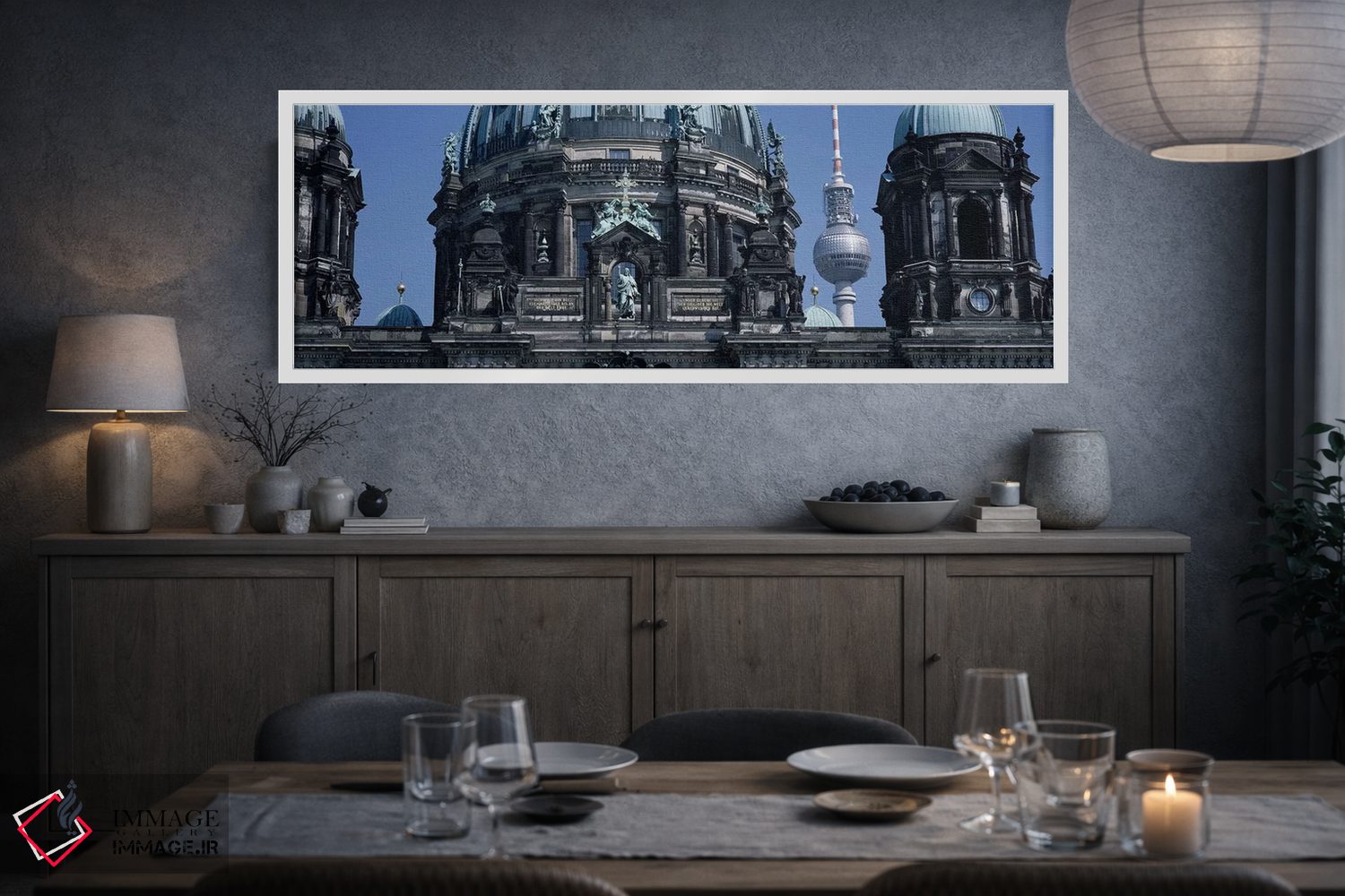 تابلو دکوراتیو Berliner Dom, with Television Tower in distance, Berlin… اثر پانورامیک ایمجز - D3W