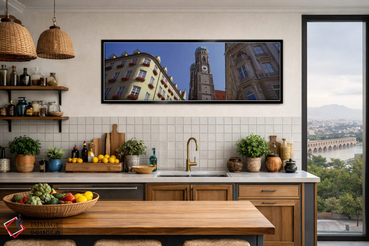 تابلو دکوراتیو Frauenkirche, Munich, Germany,نمای زاویه پایین از کلیسا… اثر پانورامیک ایمجز - D4B