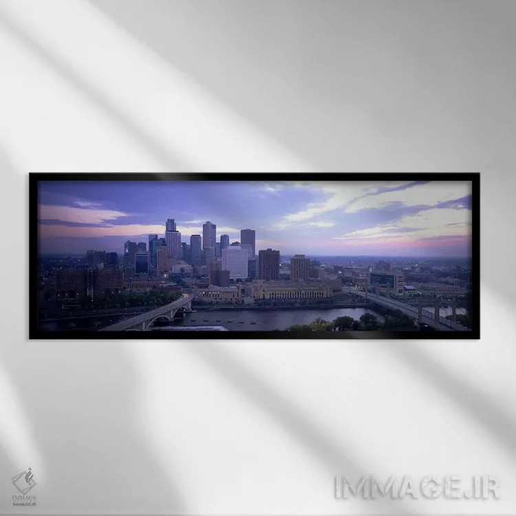 تابلو دکوراتیو Minnesota, USA,ساختمان هایی در شهر مینیاپولیس، مینه سوت… اثر پانورامیک ایمجز - نمای قابدار مشکی