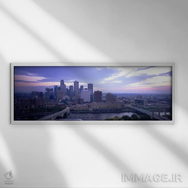 تابلو دکوراتیو Minnesota, USA,ساختمان هایی در شهر مینیاپولیس، مینه سوت… اثر پانورامیک ایمجز - نمای قابدار سفید