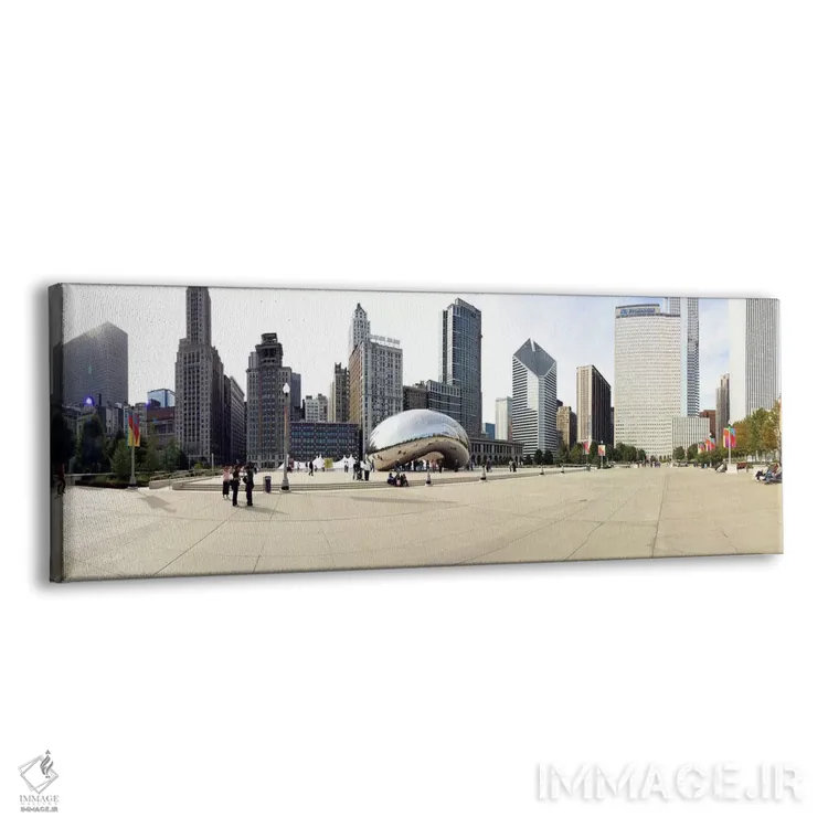 تابلو دکوراتیو Millennium Park, Chicago, Illinois, USA,ساختمان هایی در… اثر پانورامیک ایمجز - نمای پرسپکتیو محصول